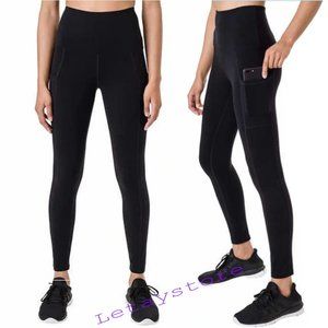 NWT Tuff Athletics 2 Side Pockets High Rise UPF 50+ Tight Leggings